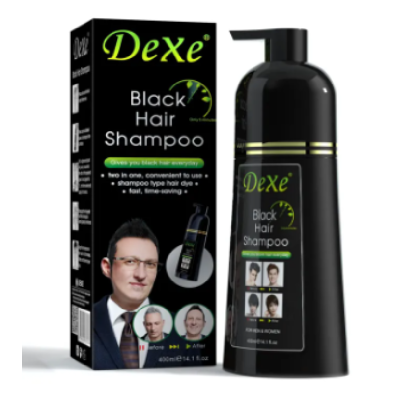 Dexe Black Hair Shampoo 400ml – পাকা ও সাদা চুলের জন্য হেয়ার কালার শ্যাম্পু